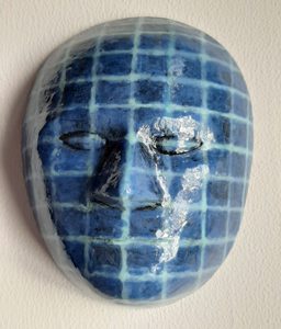 Large Blue Grid Mask